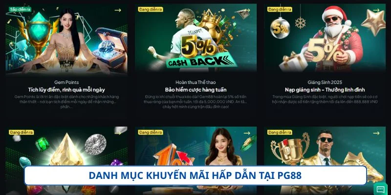 PG88 – Nền Tảng Cá Cược Trực Tuyến Dành Cho Người Chơi 18+ Cổng game cung cấp nhiều chương trình khuyến mãi với mức thưởng hấp dẫn